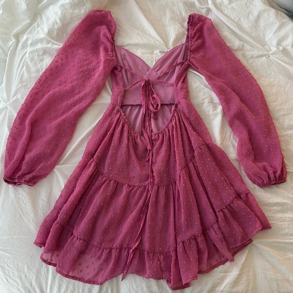 Lulu’s Pink Long Sleeve Mini Dress Size XS - Picture 10 of 10
